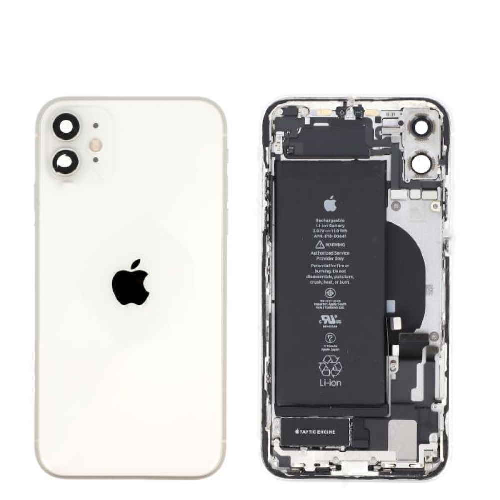 Kit écran LCD + batterie + coque arrière complète pour iPhone XR blanc